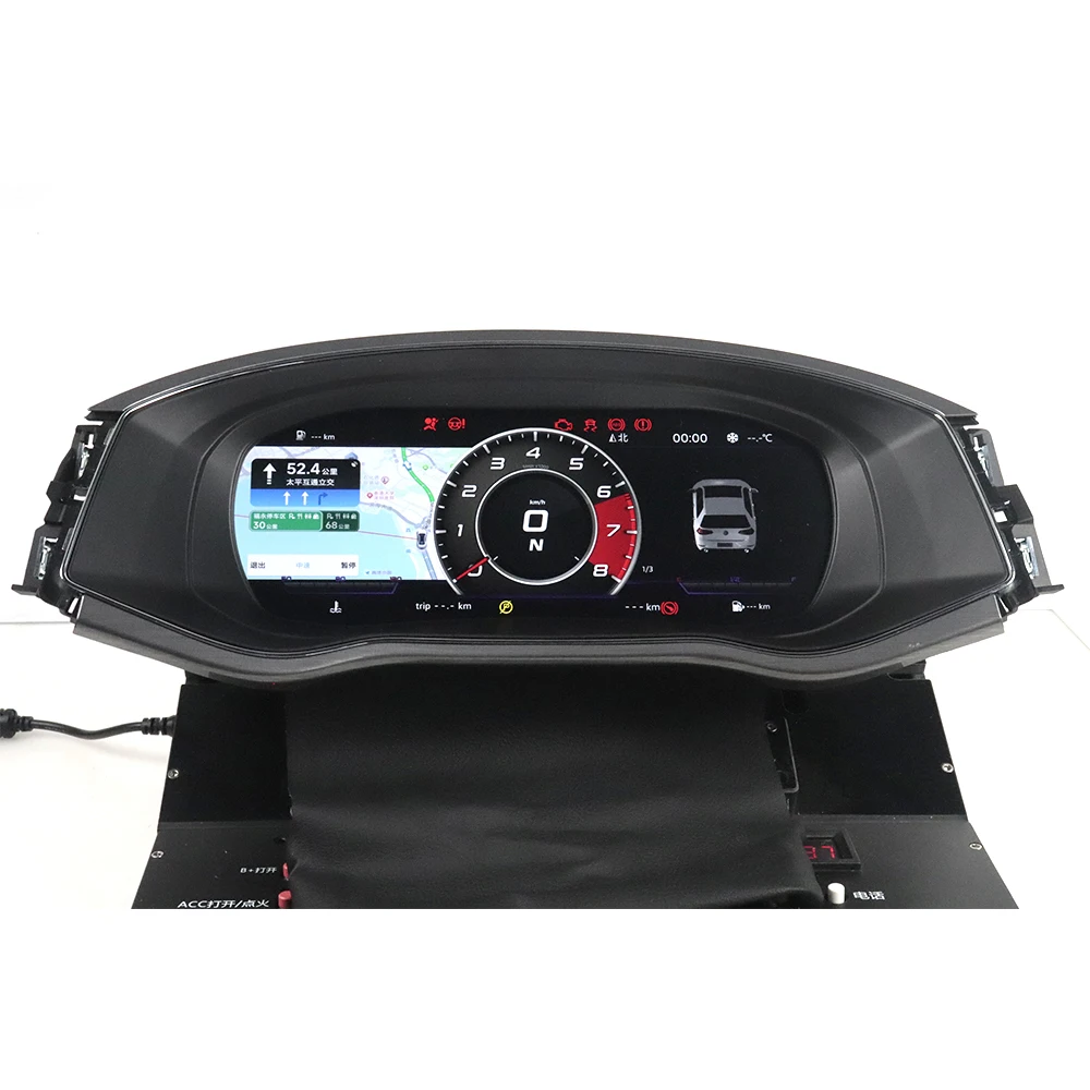 Car Digital Cluster Virtual Cockpit for Volkswagen VW Polo 2010+ Dashboard HeadUnit Entertainment Instrument Speed Meter Screen