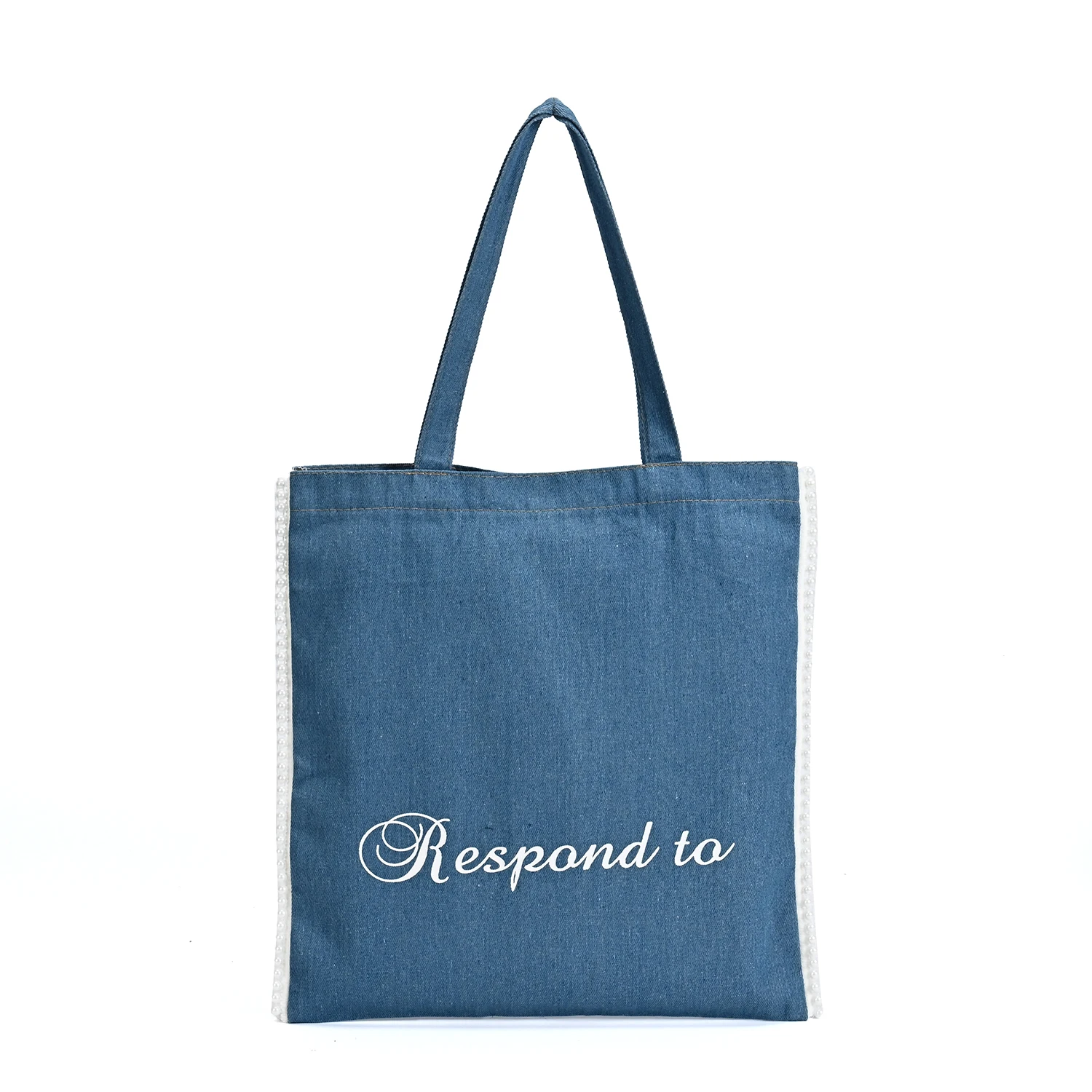 Foldable Cotton Canvas Embroidered Tote Bag With Pockets and Zipper Customized Logo Tote Bag Women Handbags Reusable Tote Bag manufacture