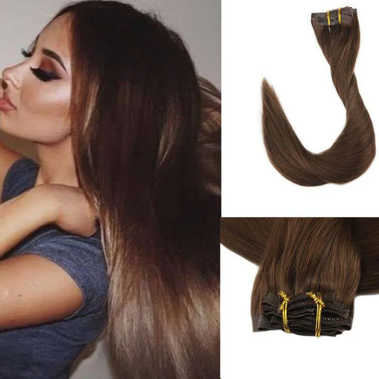 Wholesale Remy Clip Hair Extension Virgin Ombre Clip In Extensions Human Hair Dark Brown Buy Clip In Hair Extension Human Hair Clip In Extensions Clip In 100 Human Hair Extensions Product On Alibaba Com