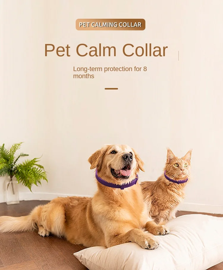 4-Pack CalmingCollar Silicone Ribbed Collar for Cats and Dogs Soothing Adjustable Pet Supplies With Unique Print Patterns