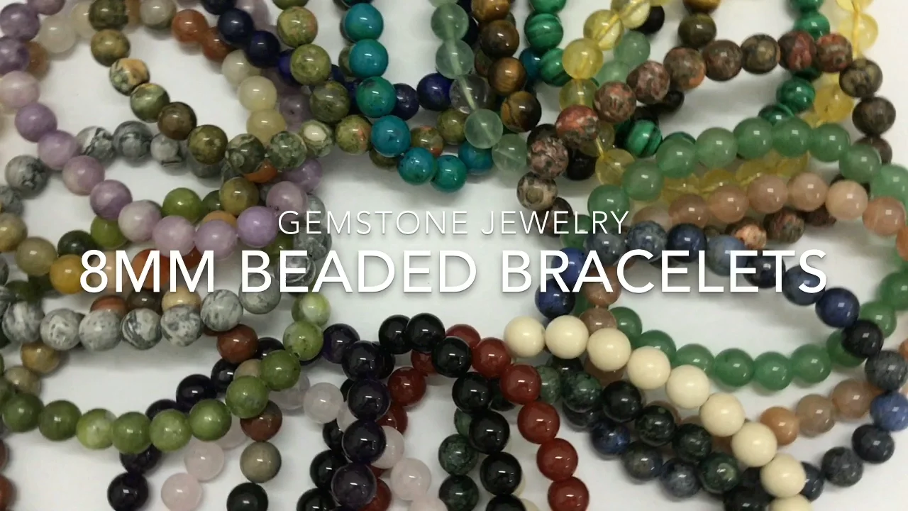 Healing Stone Bracelets Gemstone Beaded Bracelets Wholesale Round