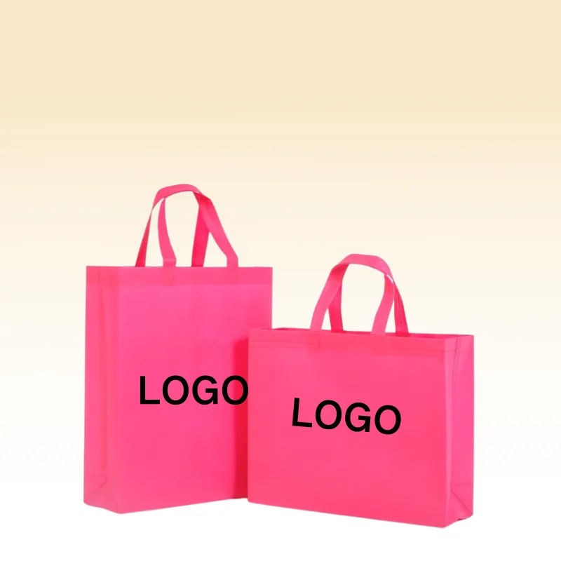 Recycle bag foldable for carry folding reusable grocery shopping tote pp nonwoven shopping bag with logos