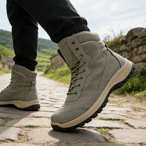 Professional Outdoor Men's Shoes Comfortable Fit Foot Shape Shock Absorption Lace-Up Shoe Wear-Resistant Desert Camouflage Shoes