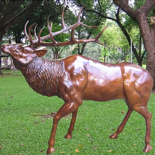 Наружное садовое украшение, бронзовая статуя оленя лося в натуральную величину