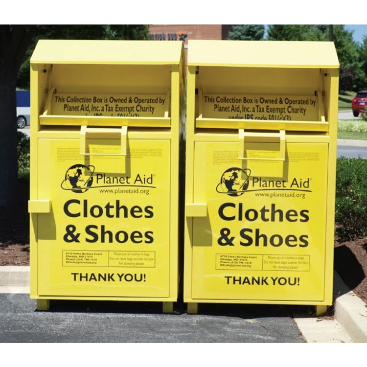 Wholesale Metal Steel Large Clothing Metal Donation Bin Buy Clothing