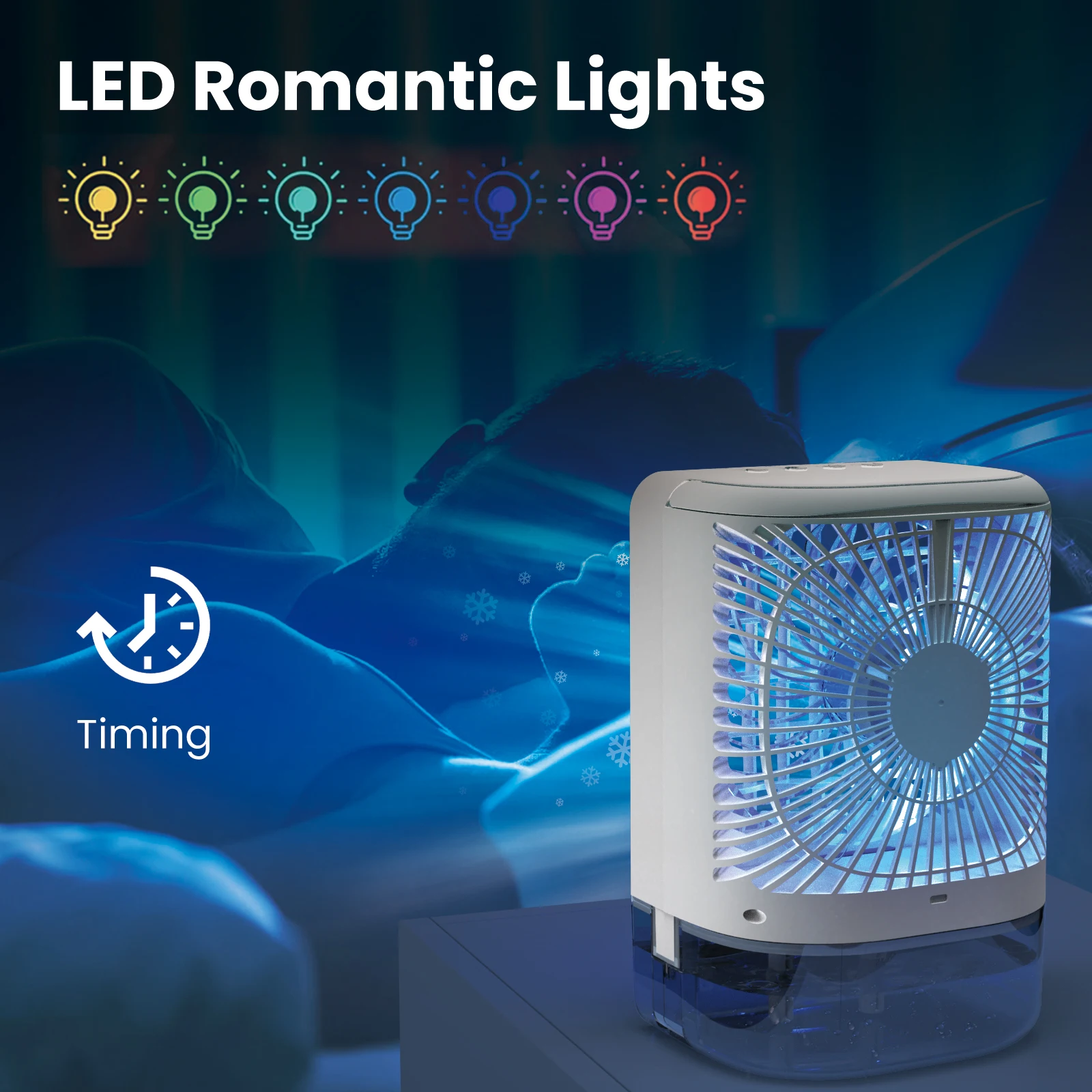 LEDライト付きUSBクーラー 直径約10cm LEDライト付きUSBクーラー