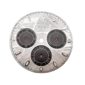 OEM/ODM Top Quality Watch Accessories Parts Meteorite Dial Watch Fit for 4130 Movement Three-eye Dial