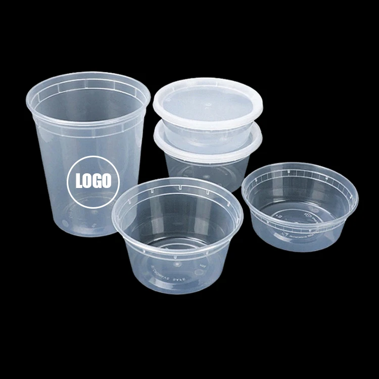 Wholesale Plastic PP 90mm Diameter 8/12/16/24/32 oz Round Food ...