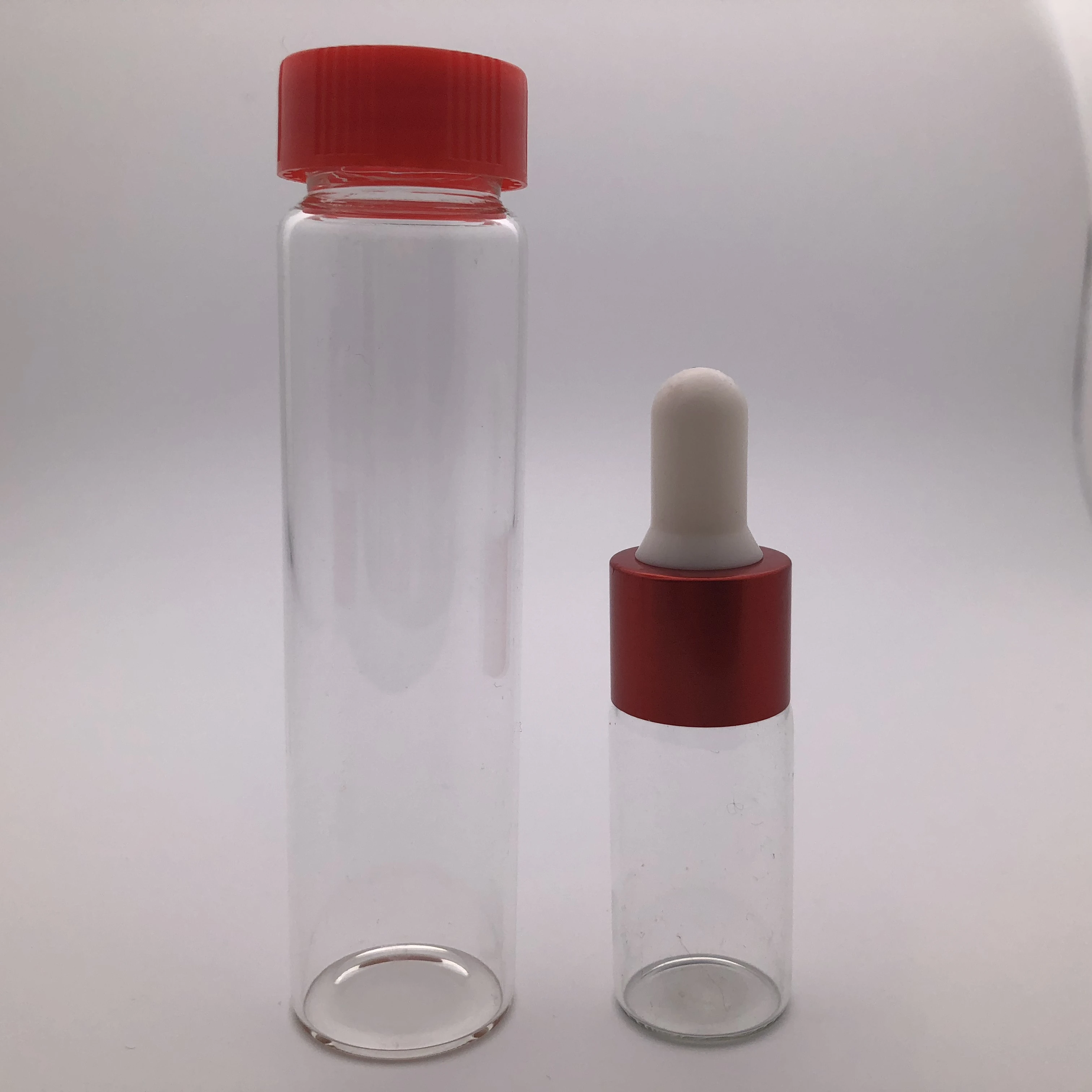 Round Empty Screw Top Mini Glass Vials 15ml Refillable OEM ODM