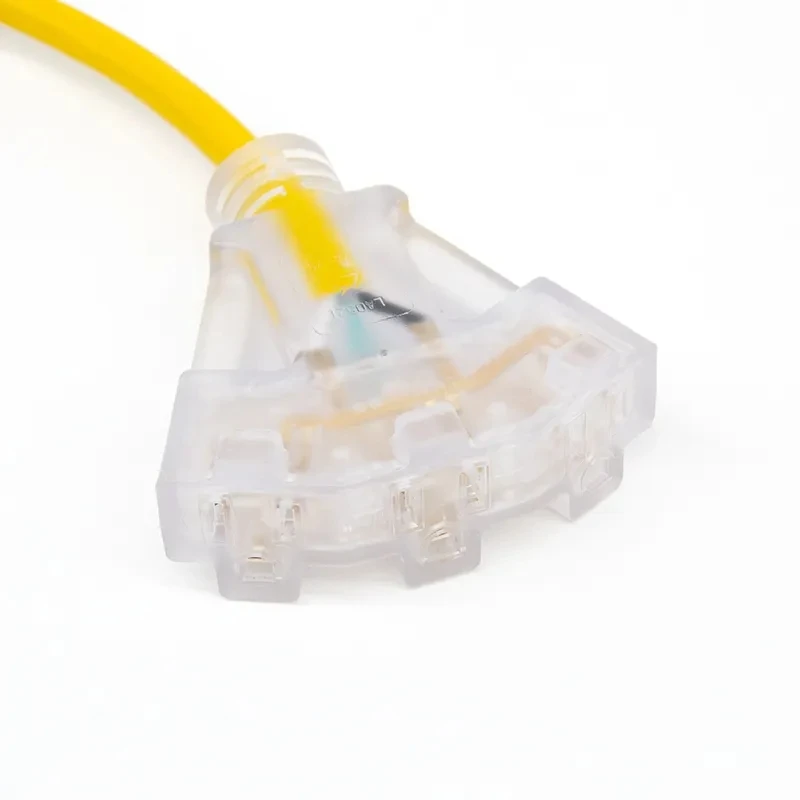 15 Amp Auto Reset Inline GFCI Extension Cord 2-ft Heavy Duty 3 Wires 3-Prongs Grounded Plug with 3 Electrical Power Outlets factory