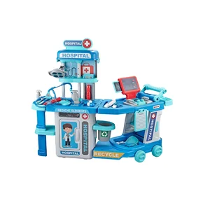 ITTL Interactive Plastic Doctor Workbench Trolley Pretend Play Hospital Doctor Table Toy