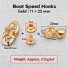 Gold Locking Boot Lace Hook