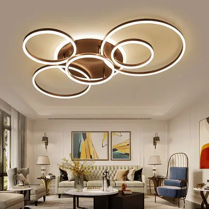 Modern LED Circle Rings Ceiling Light for Living Room Bedroom Study Room Ceiling Lamp