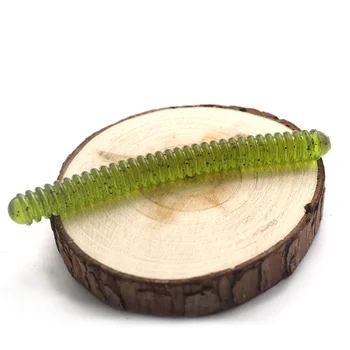 9.5cm 5.5g Long Threaded Soft Plastic Worm, Green Bionic Lure Soft Fishing Bait – Soft Lure – view 4