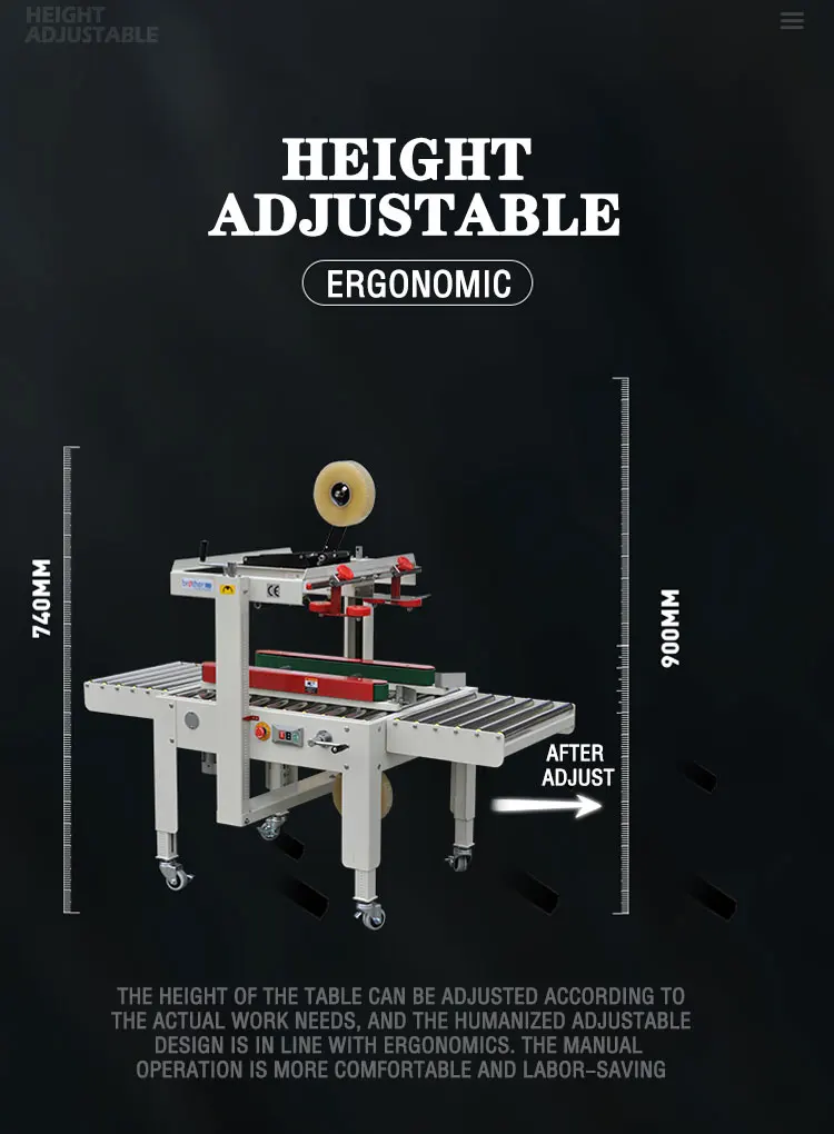 Semi Automatic  Adhesive Tape Carton Packing Sealing Machine