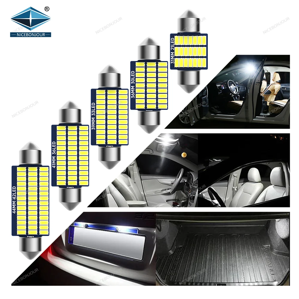 High Quality Auto Bulb C5w Led 3014 21 30 33 36 42SMD Festoon 31mm 36mm 39mm 41mm