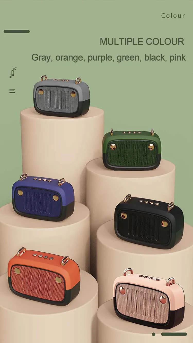 FM radio TF card bluetooth speaker portable wireless mini subwoofer handsfree call - ANKUX.COM