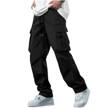 Wholesale custom logo Men's Casual Cargo Pants Hiking Pants Workout Joggers Sweatpants for Men