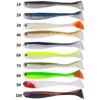 Wholesale SO173/SO174 8cm/3.5g 11cm/4.8g Artificial Soft Plastic Baits Fishing Lures with T Tail for Ice Saltwater & Fly Fishing – Soft Lure – view 5