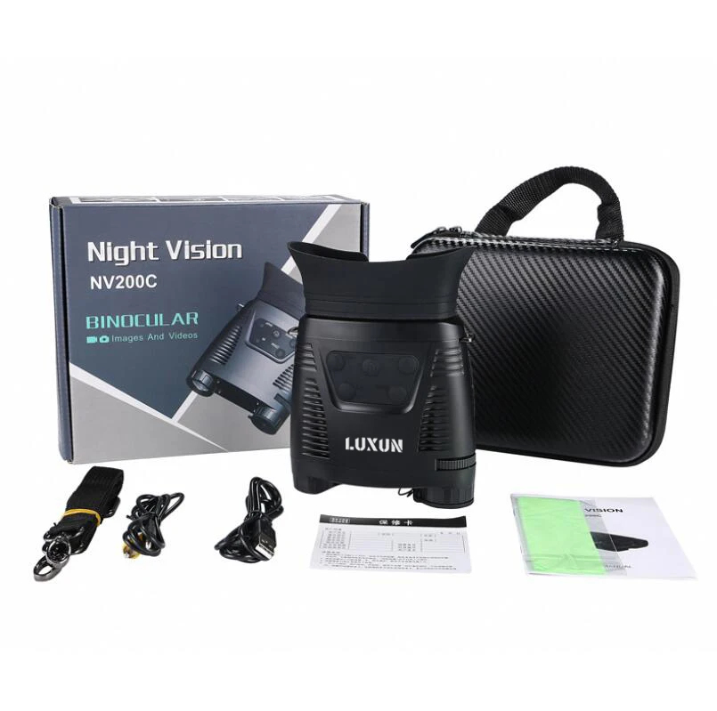 NV200C Infrared Night Vision Binoculars Hunting Optic 300M Darkness Range Digital IR Telescope Night Vision Video Recorder