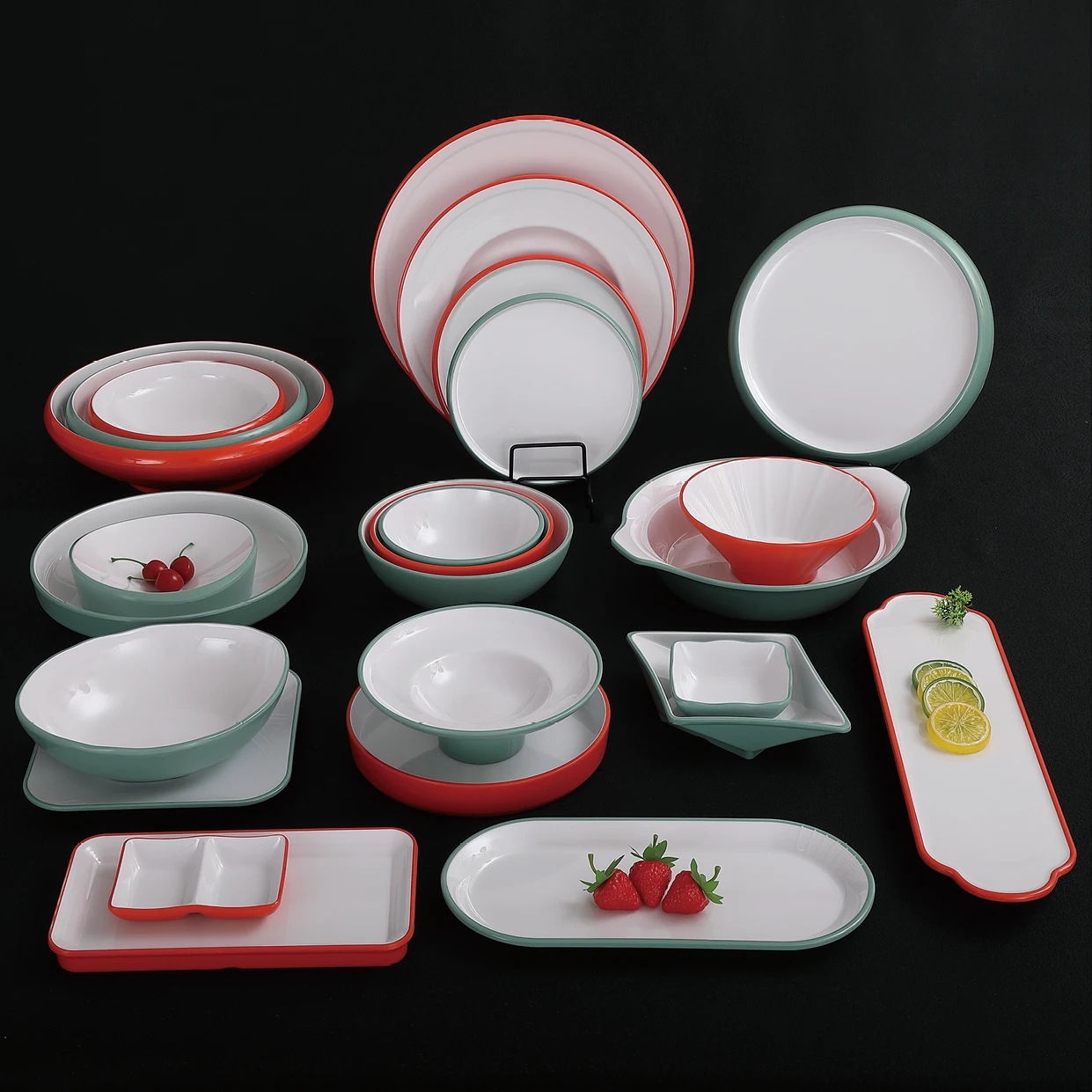 Customized Unbreakable Melamine Tray Classic Japan Style Porcelain