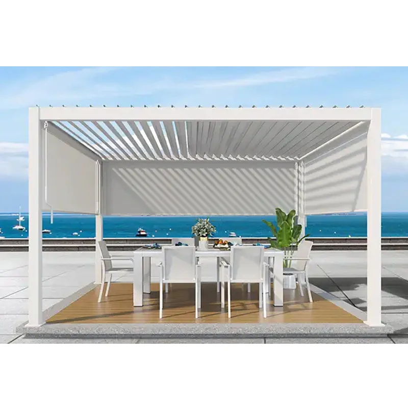 Garden Gazebo Bioclimatic Motorized Pergola Patio Villa Swimming Pool