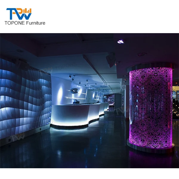 波の湾曲した固体表面商業ドリンクワインナイトクラブバー