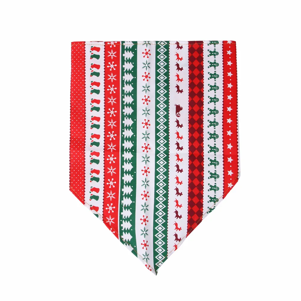 2022 New Style Christmas Dog Bandana Holiday Pet Supplies Dog Accessories Scarf Cat Bibs Small