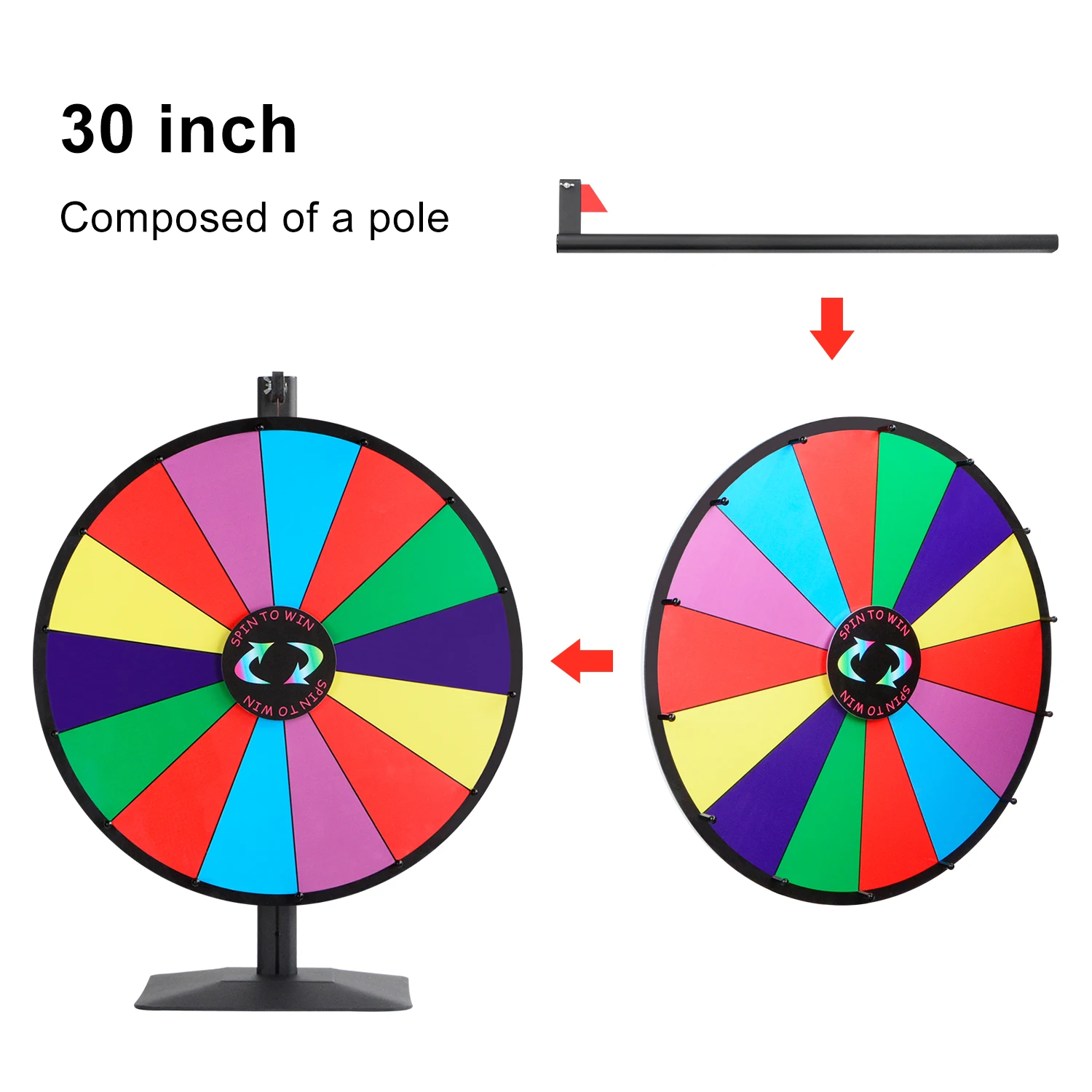 Высококачественное настольное вращающееся призовое колесо напольная стойка для