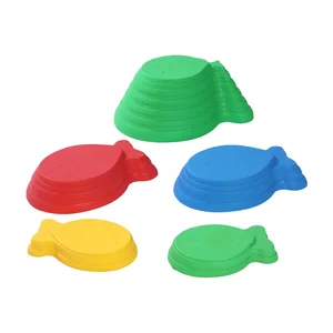 Plastic Stackable Sensory Exercise Non-slip Whale Stepping Toys Step Stone Balance Toy Customized Color Kids Gifts Ages 18+M