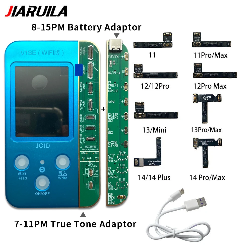 Jcid Programmer for iPhone X 11 12 13 14 Series Photosensitive Color True  Tone Vibration Battery Data Face Repair