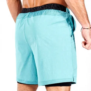 YL Manufacturer Pocket Design 2 in 1compression Shorts Running Shorts for Men Gym