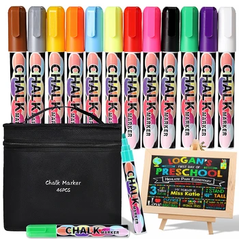 6mm Liquid Chalk Marker Pen White Bistro Dry Erase Marker Chalk Markers For Chalkboard Signs Blackboard Glass