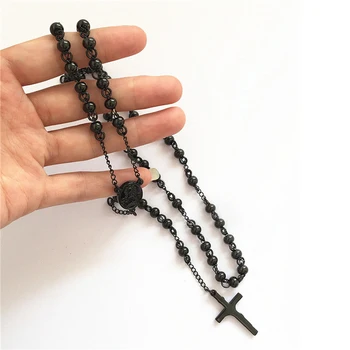 Religionary Black Rosary Cheap Costume Jewelry Wholesale