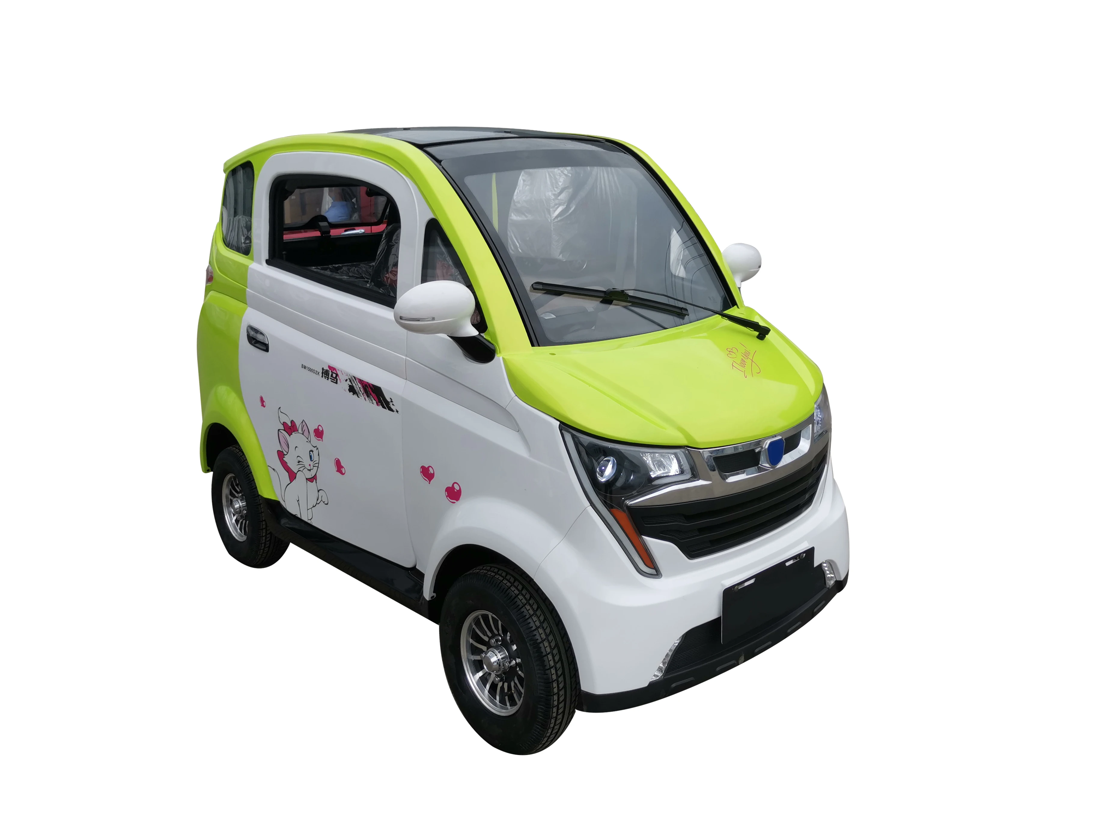 4 Wheel Electric Car for Adults with 3 People Capacity