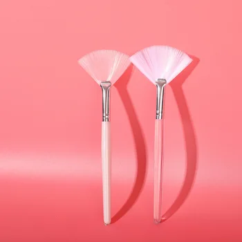 Cross-Border DIY Beauty Makeup Spa Brush Soft Hair Fan Fruit Acid Liquid Face Daub Cross-Border Facial Mask Brush Handle