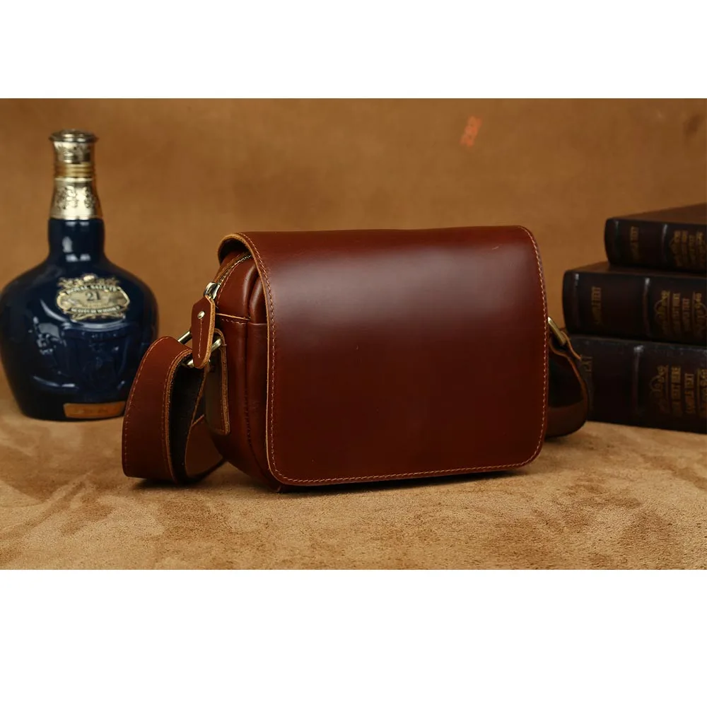 Tiding Genuine Cow Skin Leather Sling Shoulder Bag Fashionable Cowhide Messenger Bag for Women and Ladies