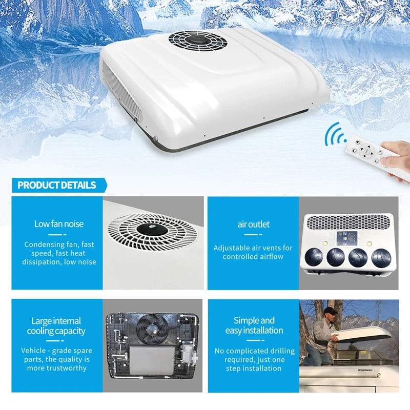Universal Under Compressor Dash Aircon Portable 24v Rv Ac Dc Car Roof ...