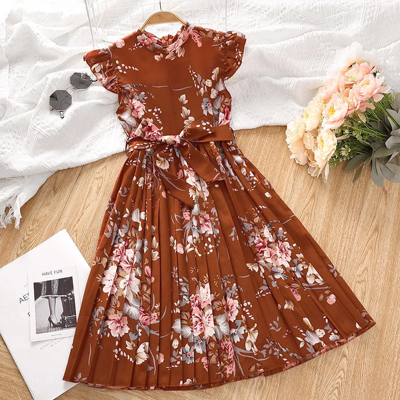 MQATZ Bohemian Summer Flower Girl Dress Children Girl Temperament Princess  Dresses for Girls of 10 Year Old Bf5016