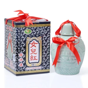 Daughter Red Celadon Gift Box Semi-dry Five-year-old Yellow Wine From Shaoxing Old Wine Jar 1L Large Jar 42% ABV T0 Grade