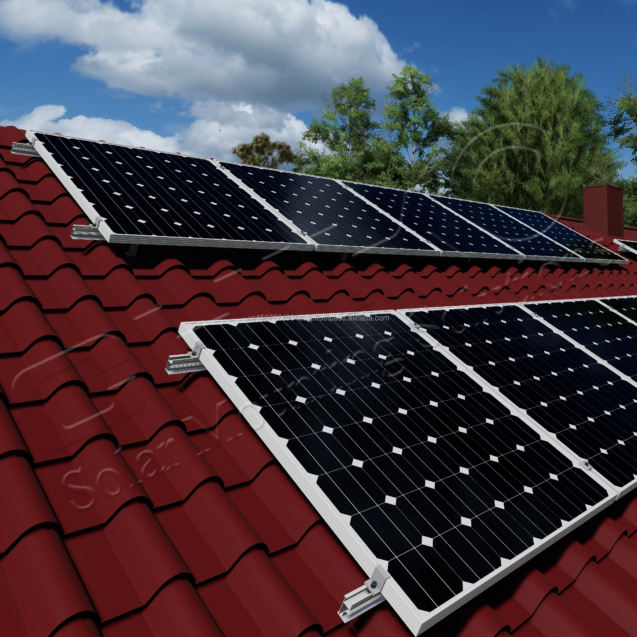 Roof Solar Panel Tile High Efficiency Factory Direct Price Photovoltaic House