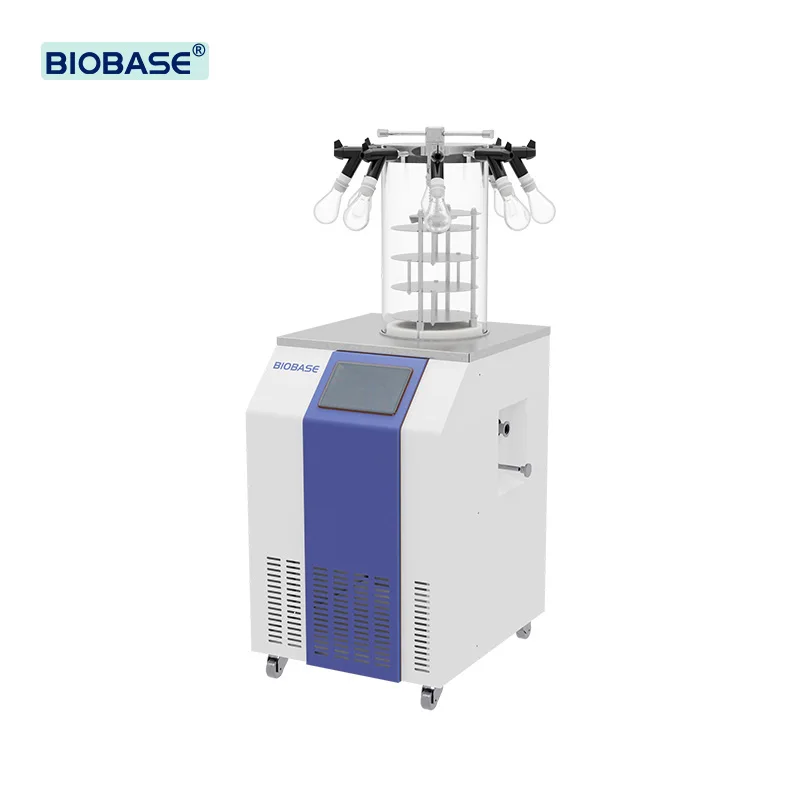 BIOBASE BK-FD12P Table Top Freeze Dryer Vertical Laboratory Vacuum Lyophilizer Freeze Dryer