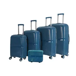 Unisex 4-Wheel Trolley ABS Luggage Set Lightweight Retractable Suitcase TSA Lock Fashionable Bag Packaging Manufactured Factory