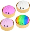 Style b smiley face gros chignon multicolore
