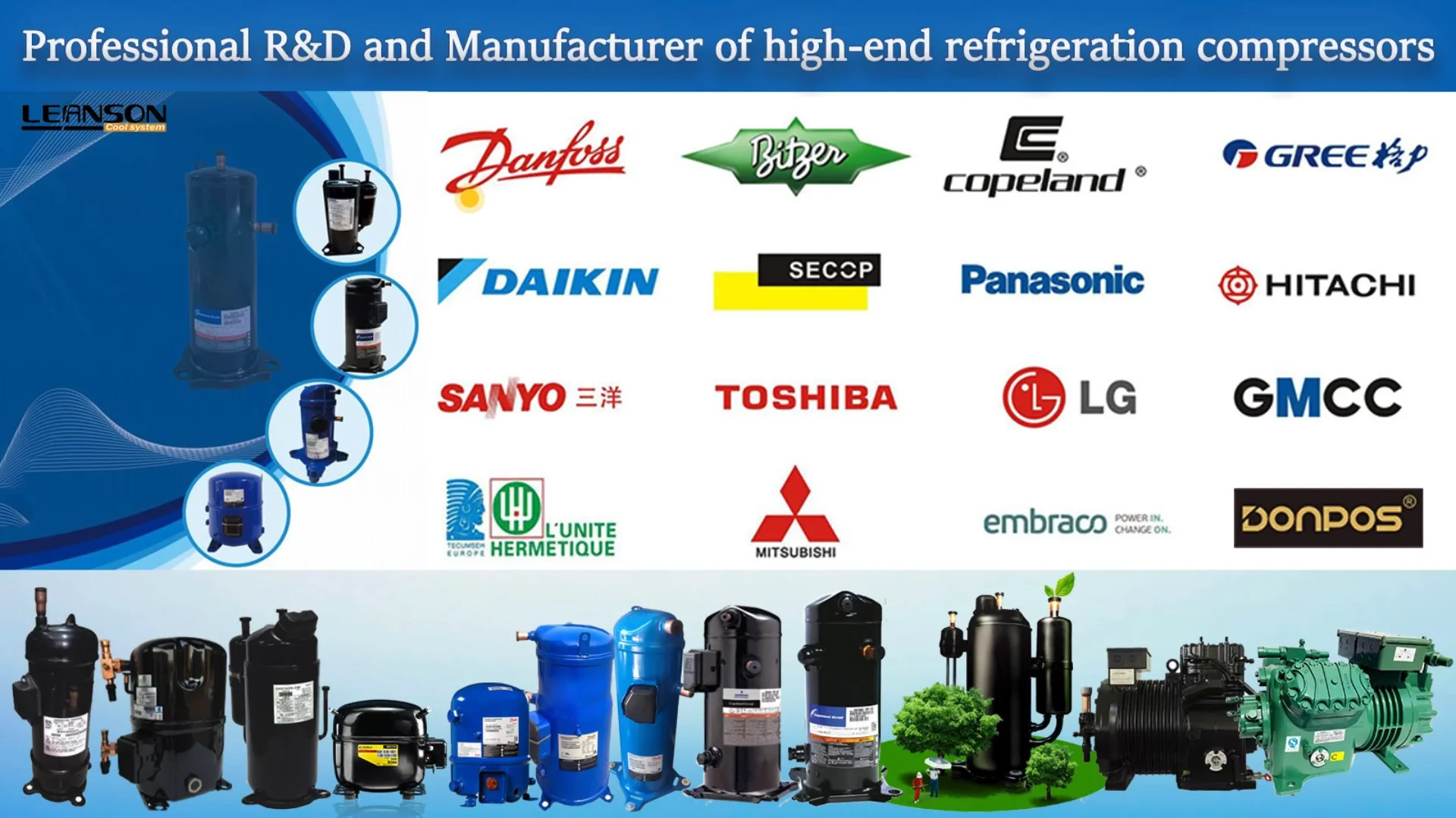 Factory Direct Sales R134a R600a Freezers Refrigerator Compressor