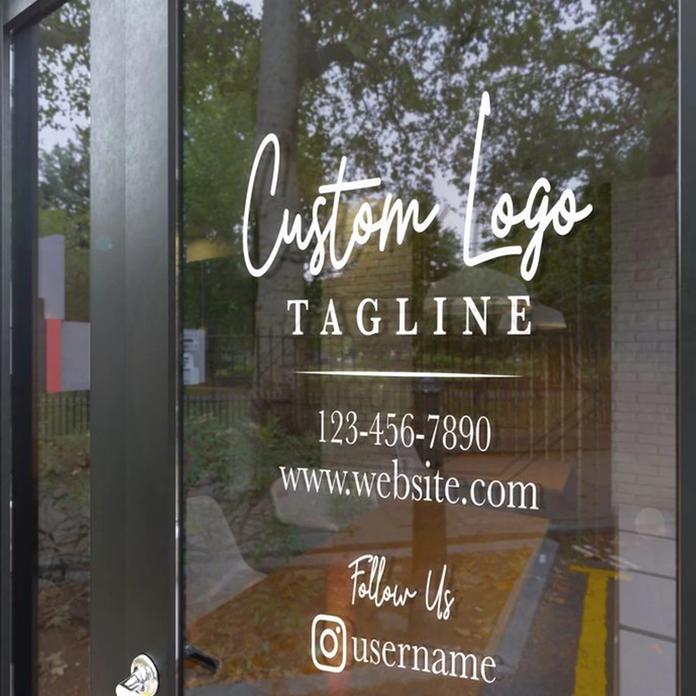 Window Stickers Custom Business Storefront Window Graphic Decal Outdoor ...