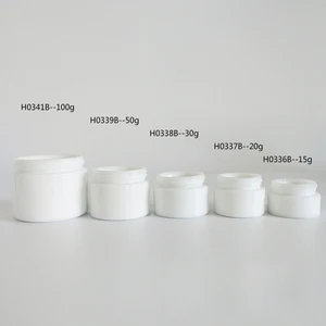 15g 50g 100g Opal White Ceramic Cosmetic Packaging Glass Jar for Skin Care Cream Manufactory Face Cream Jars