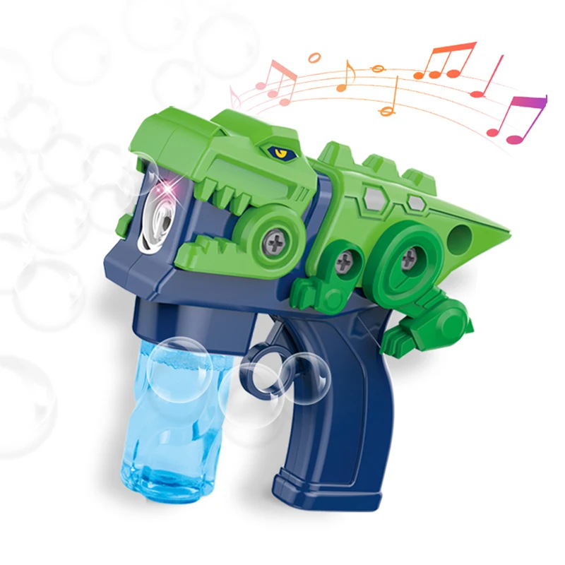 Dinosaur Bubble Machine Gun Toy With Bubble Solution
