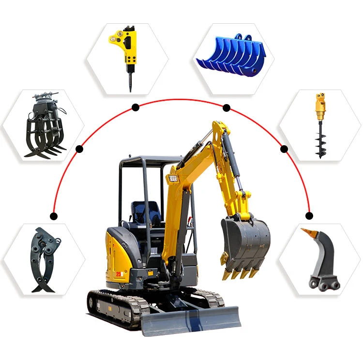 Yaweh Mini Excavators Machine Small Crawler Bagger Digger 3 Ton Mini Excavator 3t  Backhoe Machine Engineering-122056