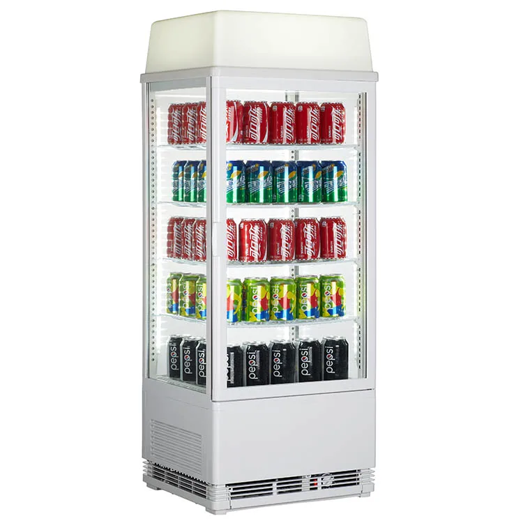 98l2 Mini Glass Door Showcase Refrigerator Chiller Beverage Can Cooler